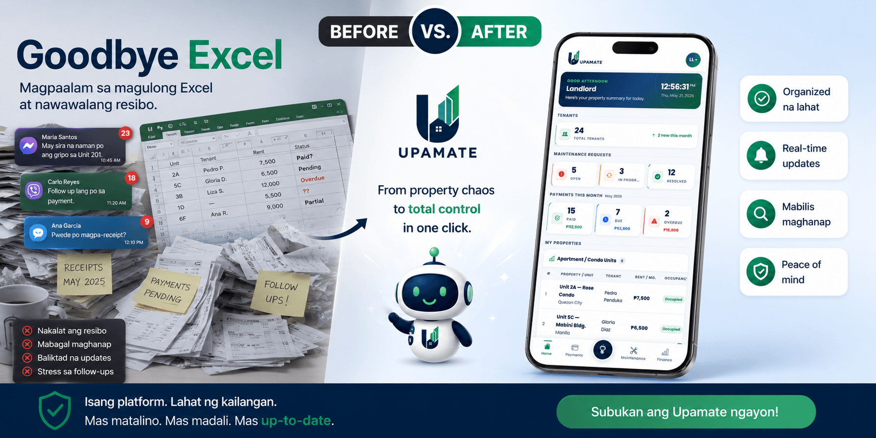 Bye Excel — switch to UpaMate